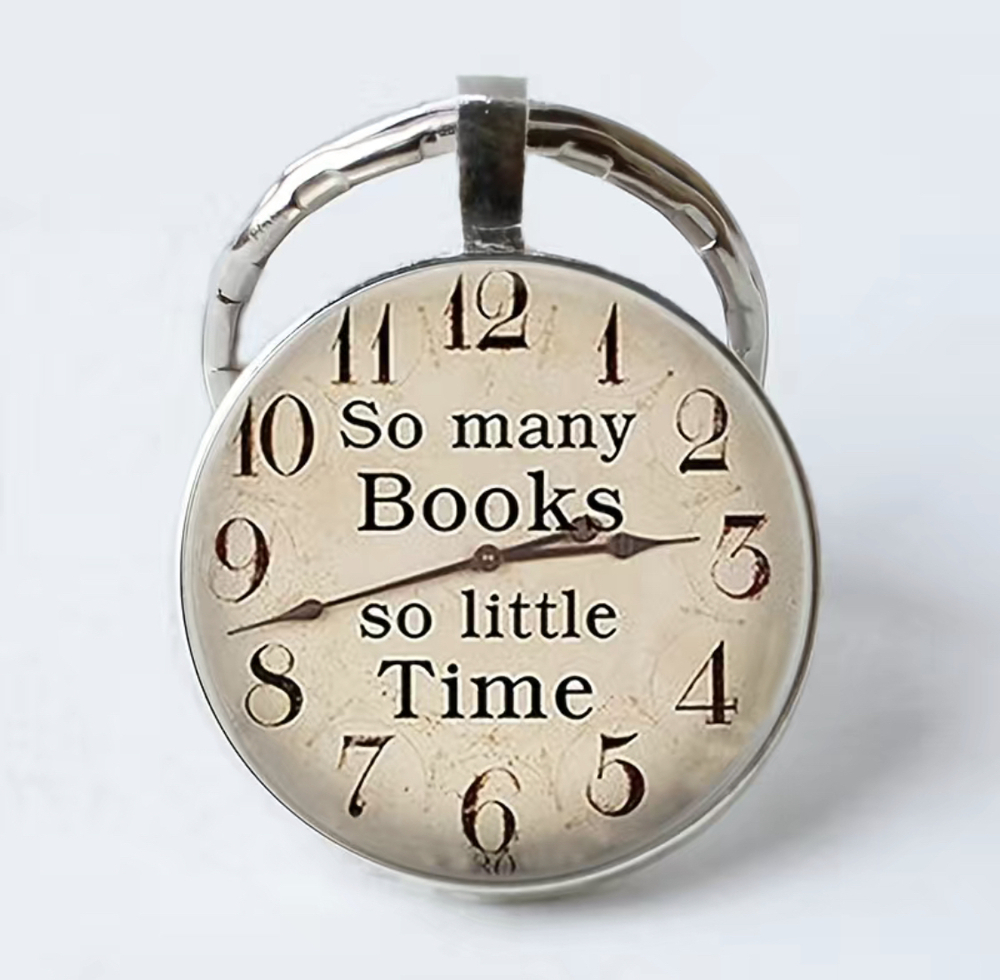 3/$25 So Many Books So Little Time Keychain NEW